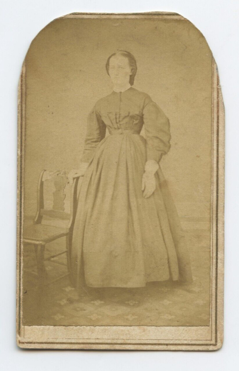 Antique CDV C.1870s Full Body Portrait by S.L. Goode & Co. in Findlay Ohio