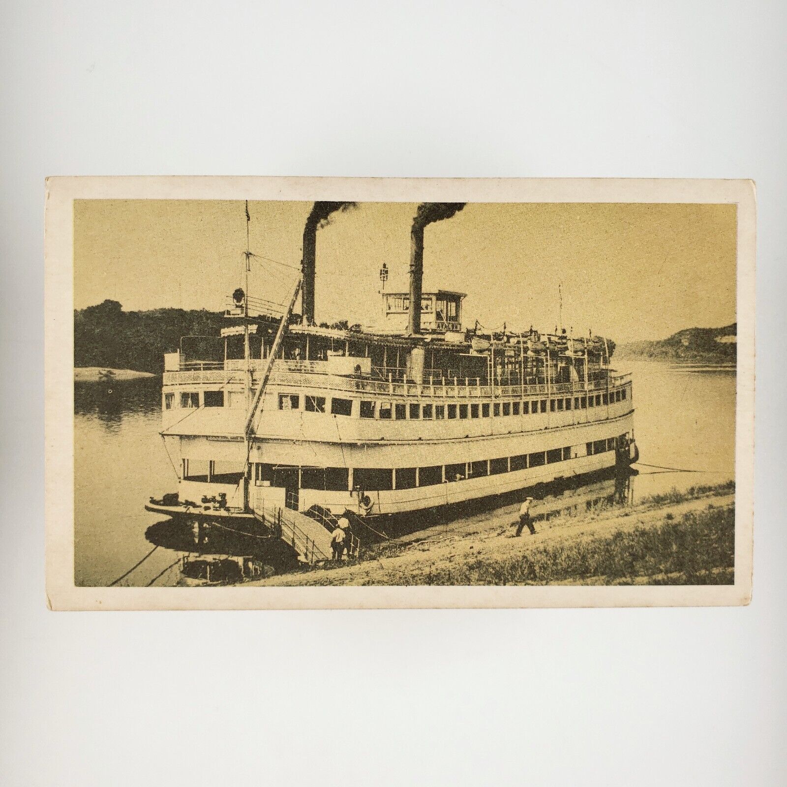 Avalon Steamboat Mississippi River Card 1920s Captain Frederick Way Boat A3017
