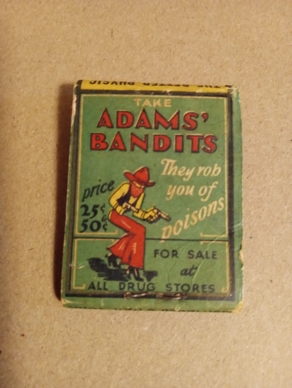 FULL - Very Early Adams Gum Full Matchbook.Unstruck & Unused. Amazing Graphics