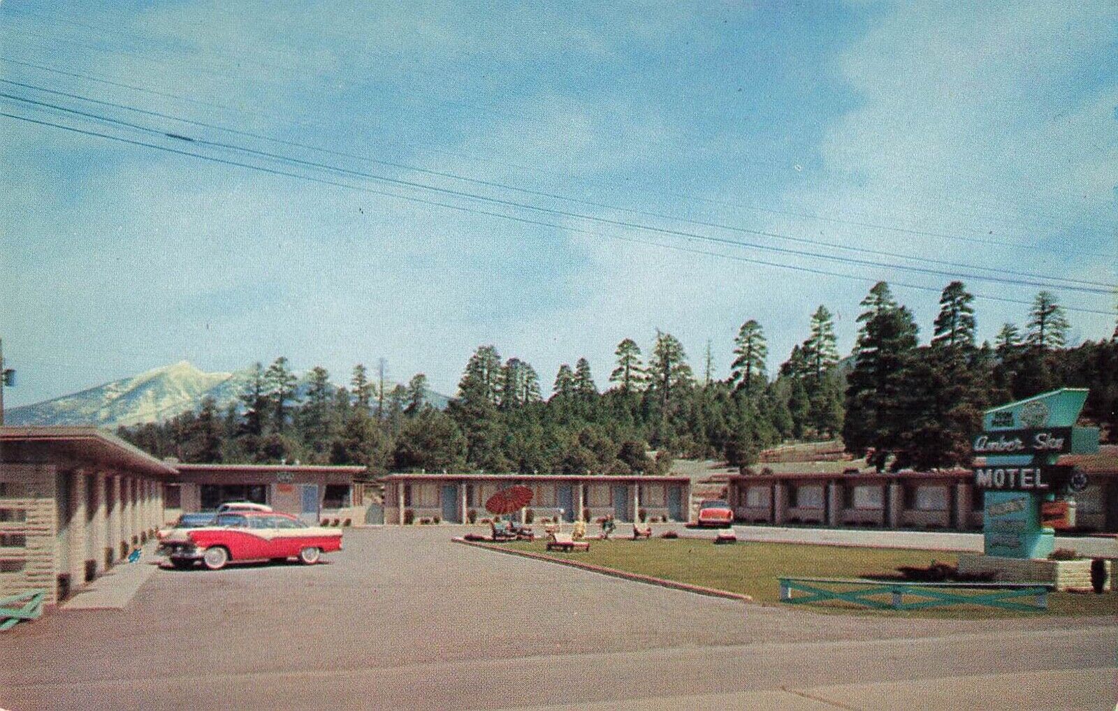 Flagstaff, Arizona Postcard Skyline Motel Route 66  c 1950s   N4