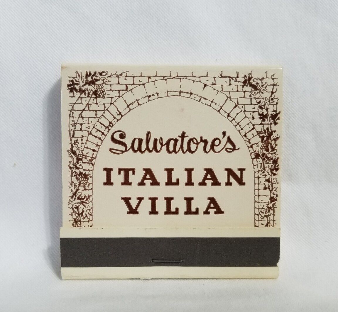 Vintage Salvatore\'s Italian Villa Restaurant Matchbook Michigan Advertising Full