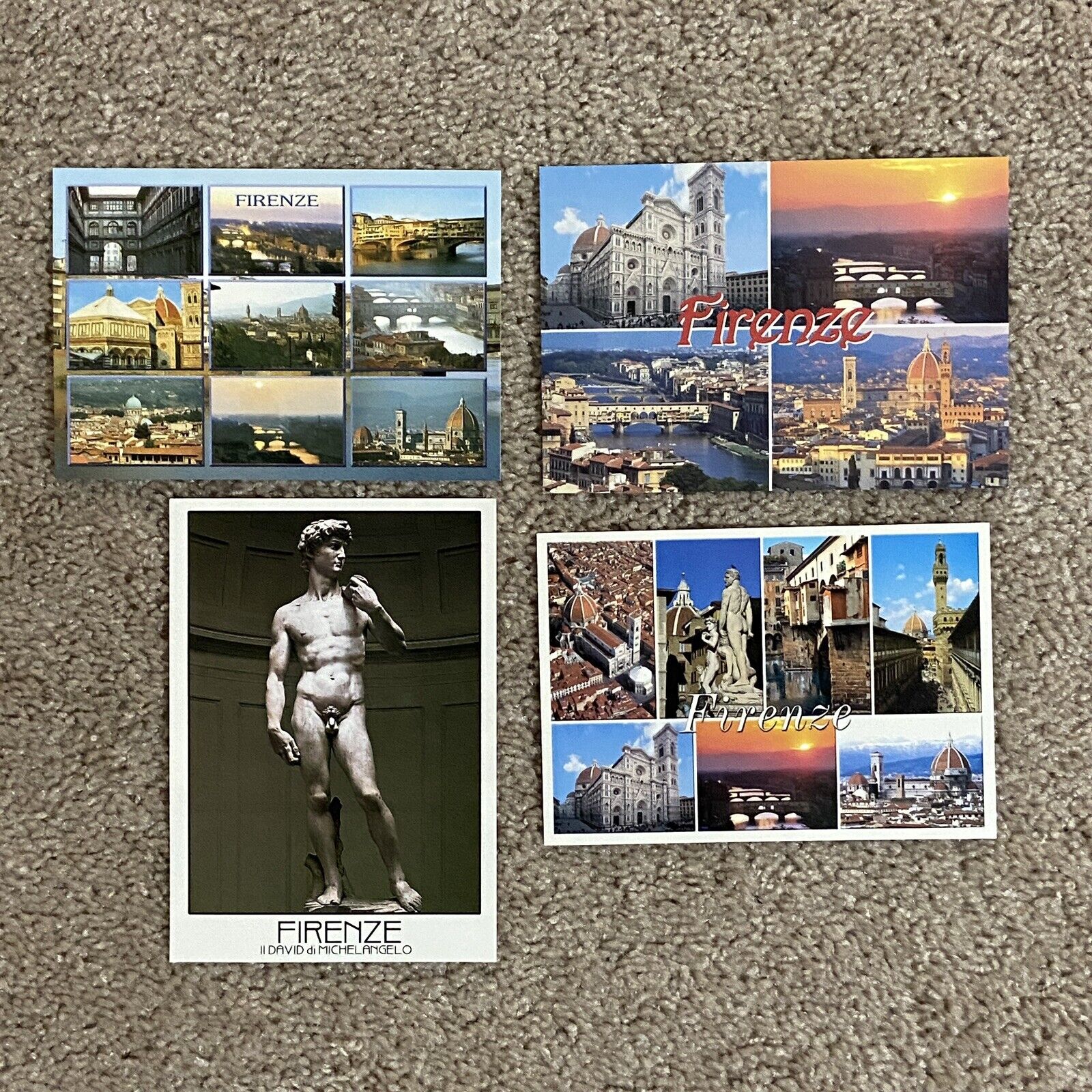 Lot of 4 Firenze Postcards Florence Italy
