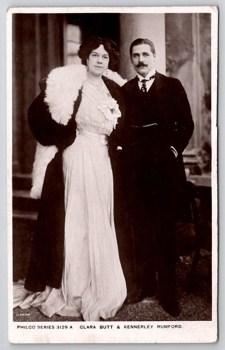 Opera RPPC Beautiful Clara Butt & Handsome Kennerley Rumford 1904 Postcard G27