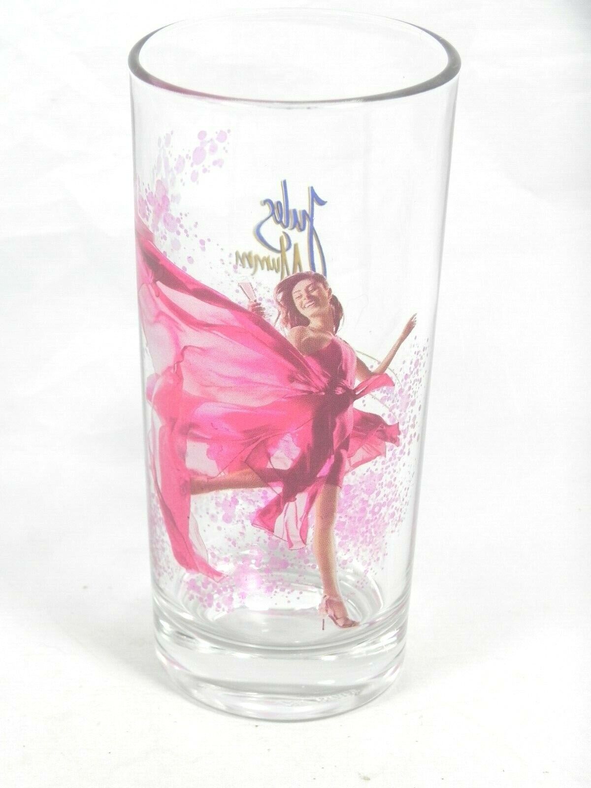 HTF Jules Mumm Champagne Tall Cocktail Glass, Woman in Pink Dress, NICE GRAPHICS