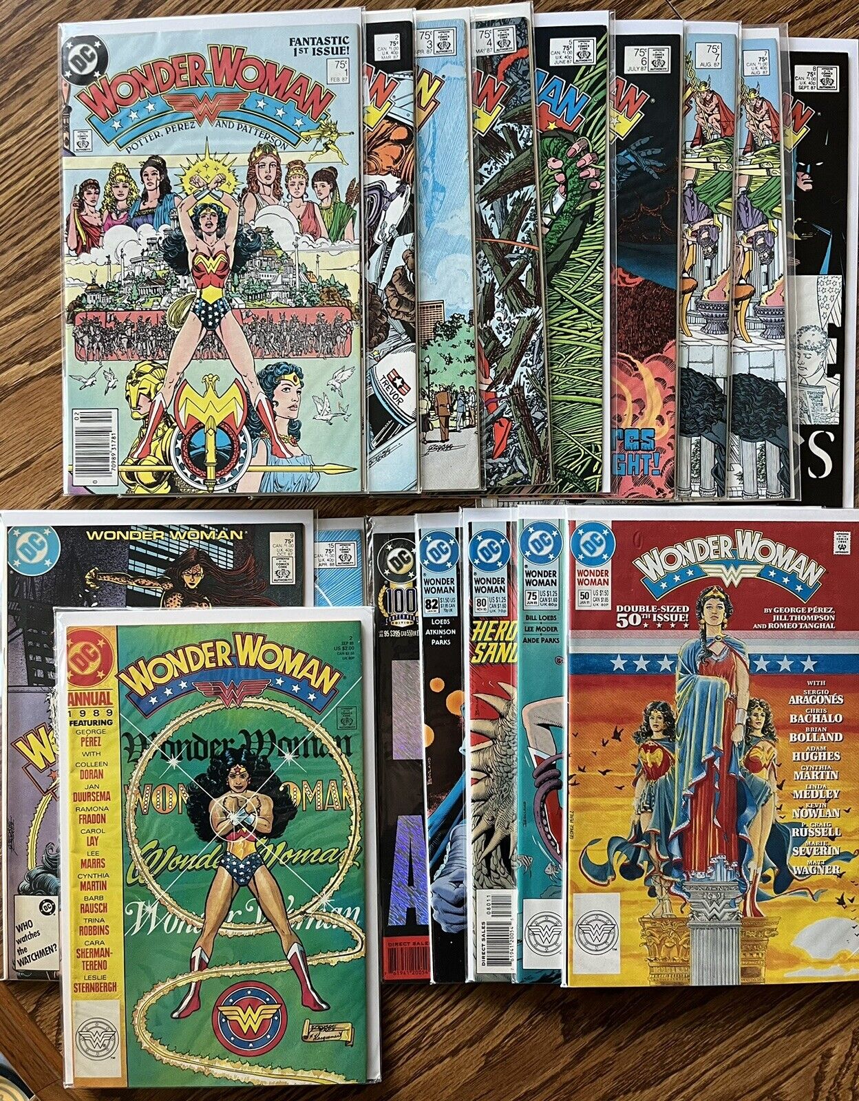 Wonder Woman 1987 Comic Lot Run 1-9+ Most Never Read 17 Books Total