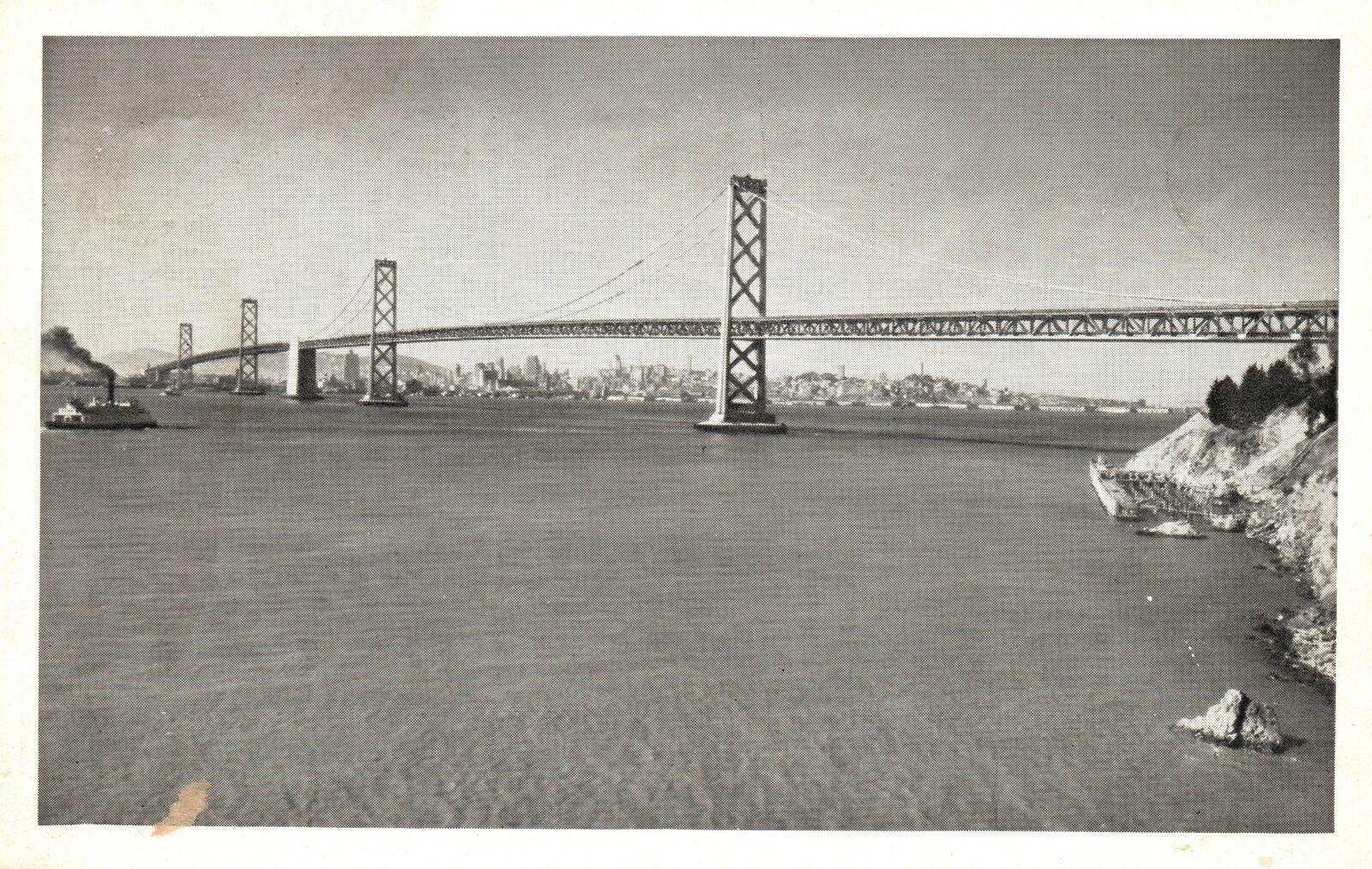 Vintage Postcard 1930\'s San Francisco Oakland Bay Bridge California CA