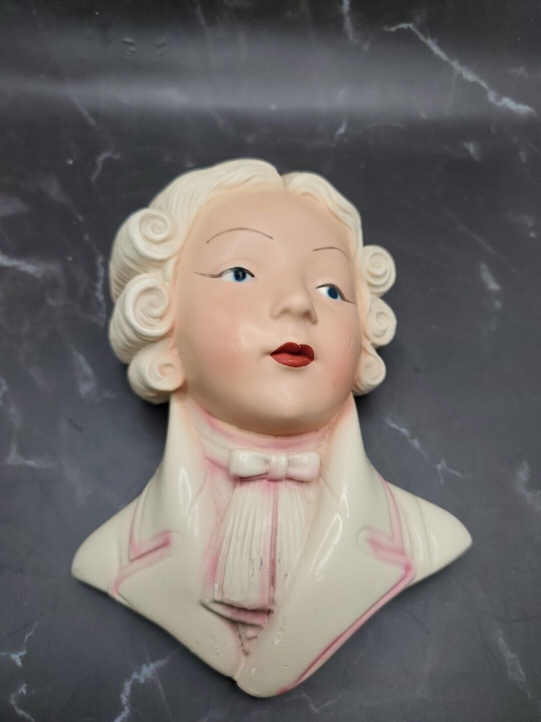 Mid Century French Chalkware Bust Of King Louis