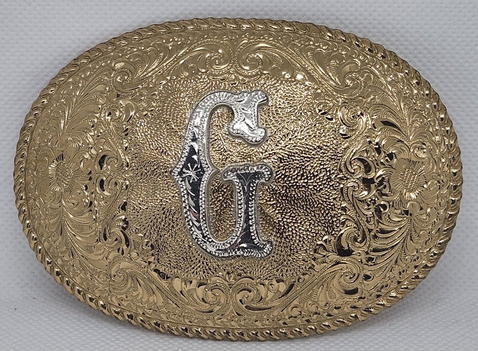 Crumrine Bronze Original Vintage G Belt Buckle