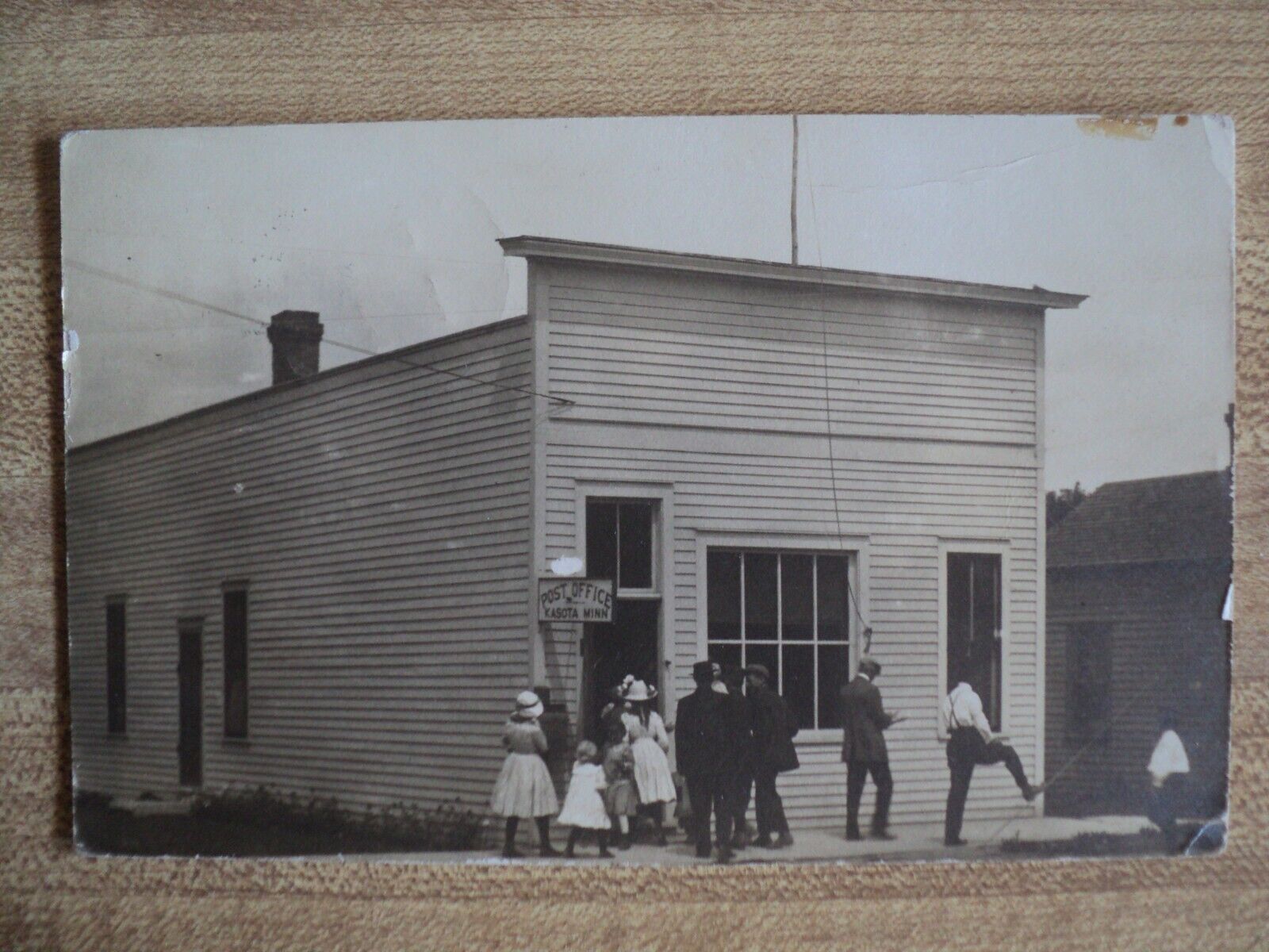 Kasota MN Minnesota Post Office Street Scene 1912 RPPC Postcard