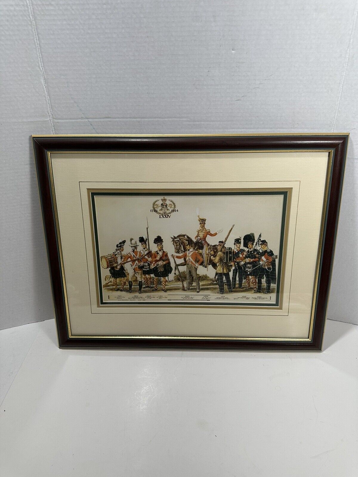 Uniforms of the 74th Highland Regiment by Haswell Miller Art Framed In Canada