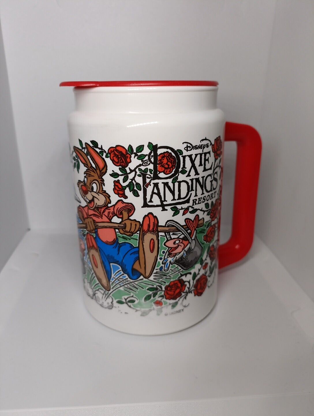 Vintage Disney Dixie Landings Resort Whirley Plastic Travel Cup Mug Souvenir 