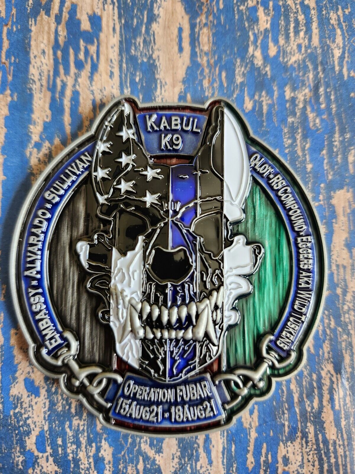 Limited Edition U.S. Embassy Kabul K9 Challenge Coin