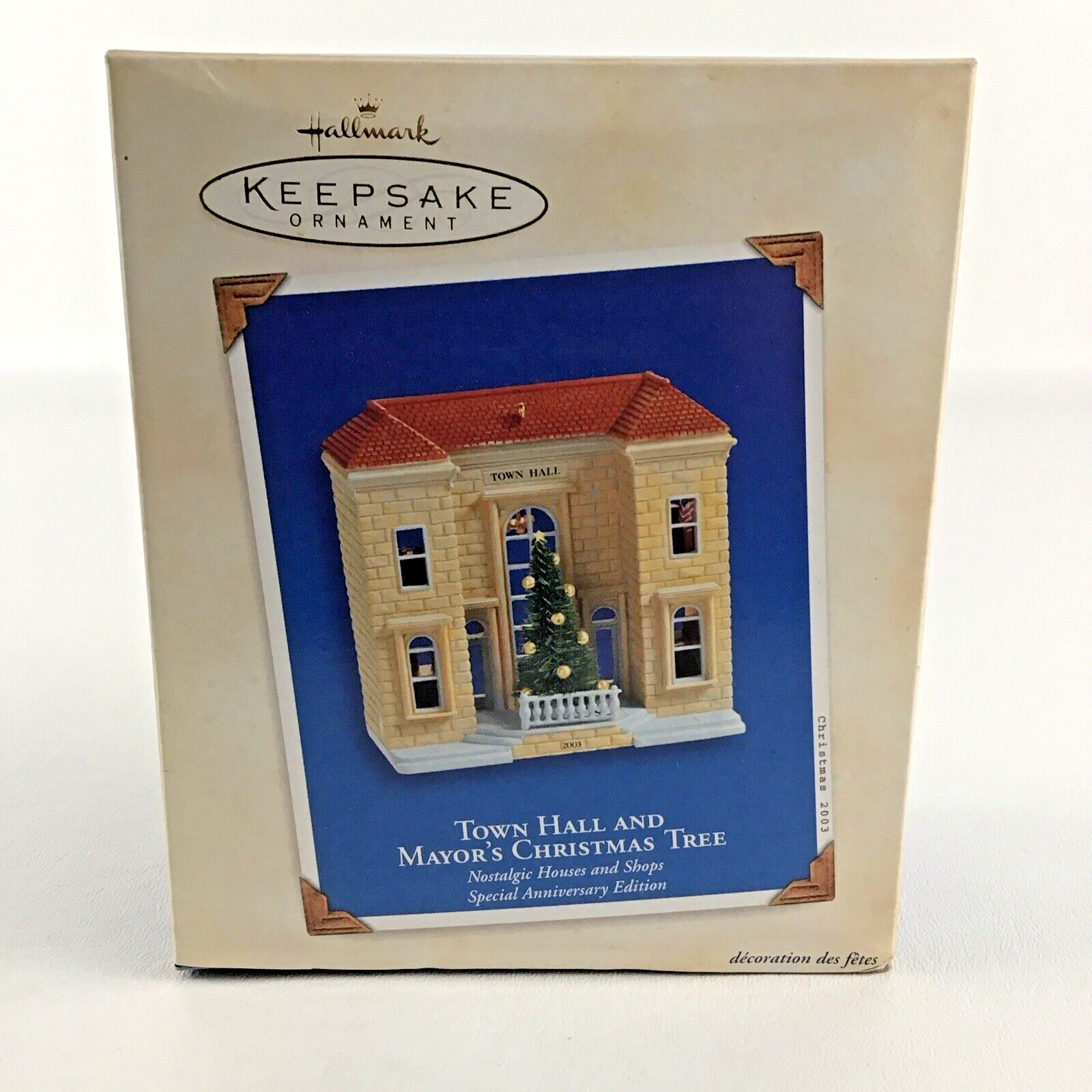 Hallmark Keepsake Town Hall Mayor's Christmas Tree Ornament Nostalgic House Shop