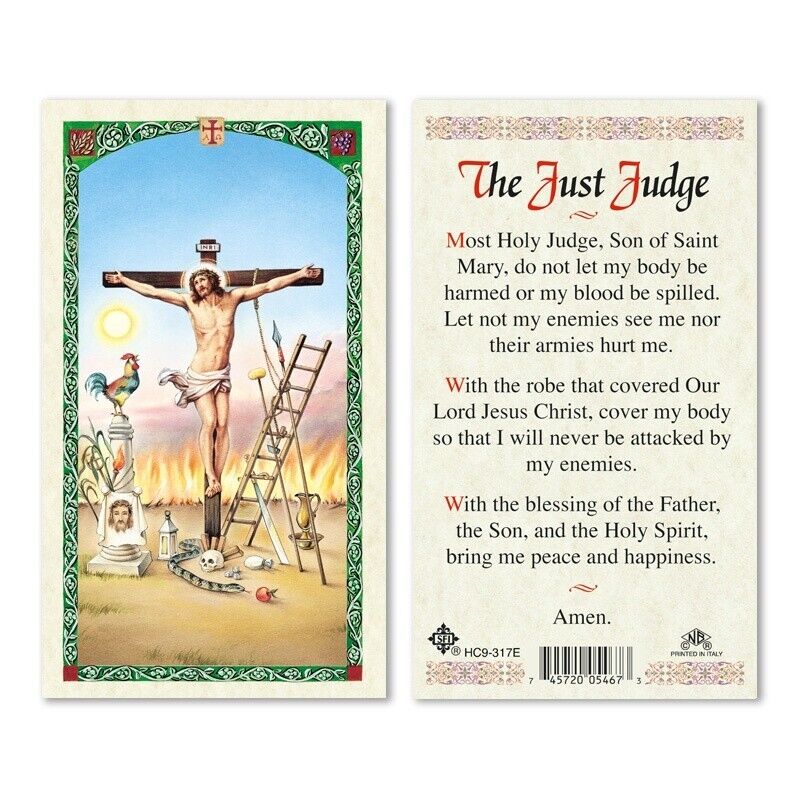 The Just Judge laminated prayer card