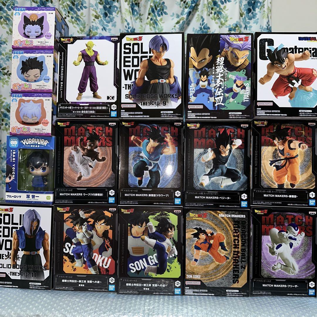 Anime Mixed set DB BLUELOCK etc. Figure Anime Goods lot of 17 Set sale Goku etc.