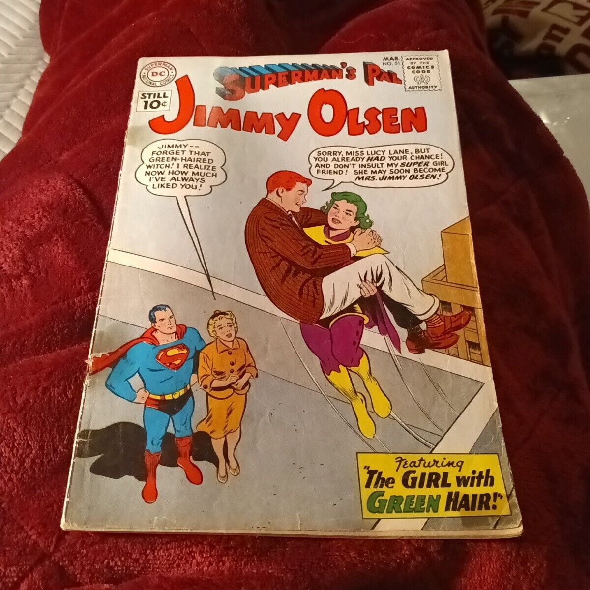 Superman’s Pal Jimmy Olsen 51 Silver Age DC Comics 1961 the girl with green hair