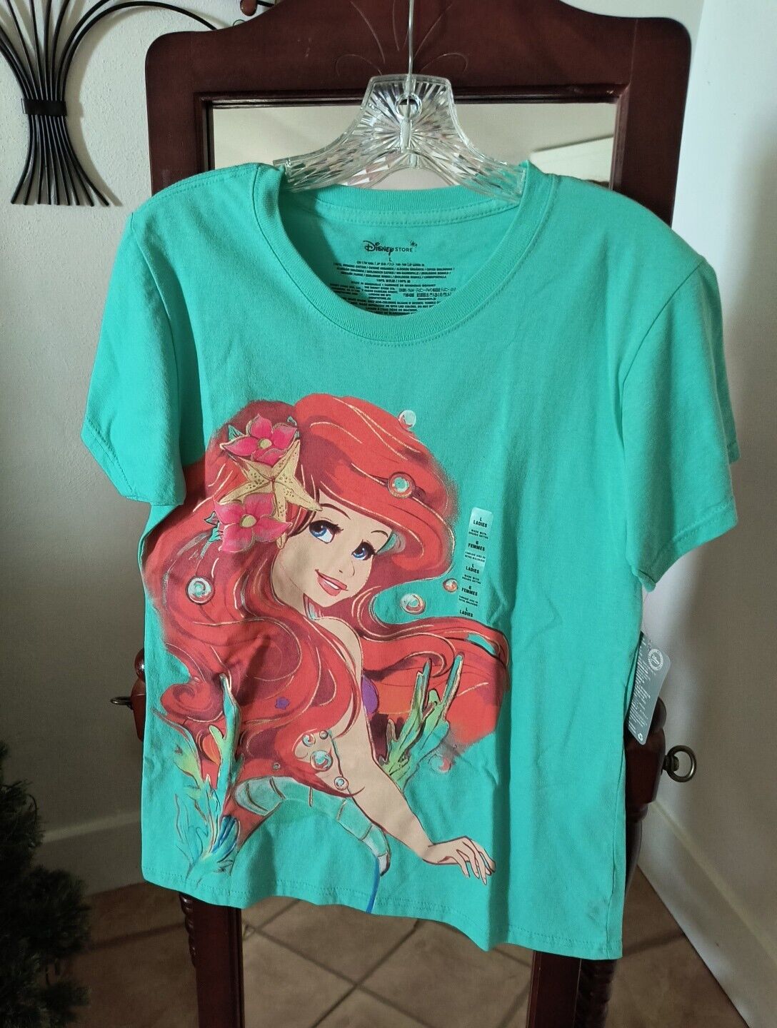Disney Ariel Short Sleeve Tshirt Sz. L NWT