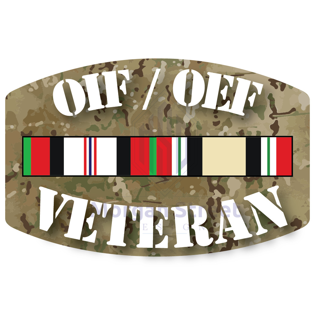 OIF/OEF Operation Iraqi Enduring Freedom Veteran Decal Sticker Multicam