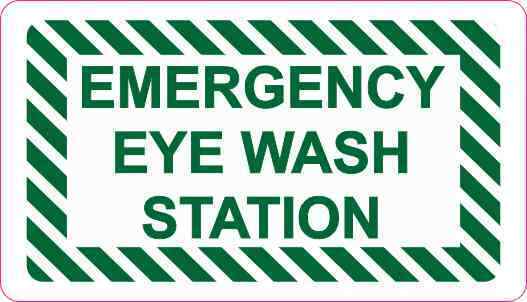 3.5x2 Emergency Eye Wash Station Sticker Vinyl Wall Decal Decals Stickers Signs
