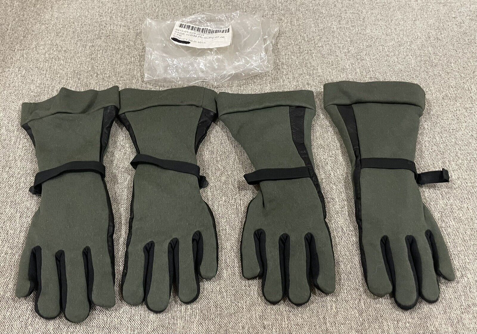 US MILITARY ISSUE 2 PR FUEL HANDLERS GLOVES FOLIAGE GREEN Large 8415-01-529-2621