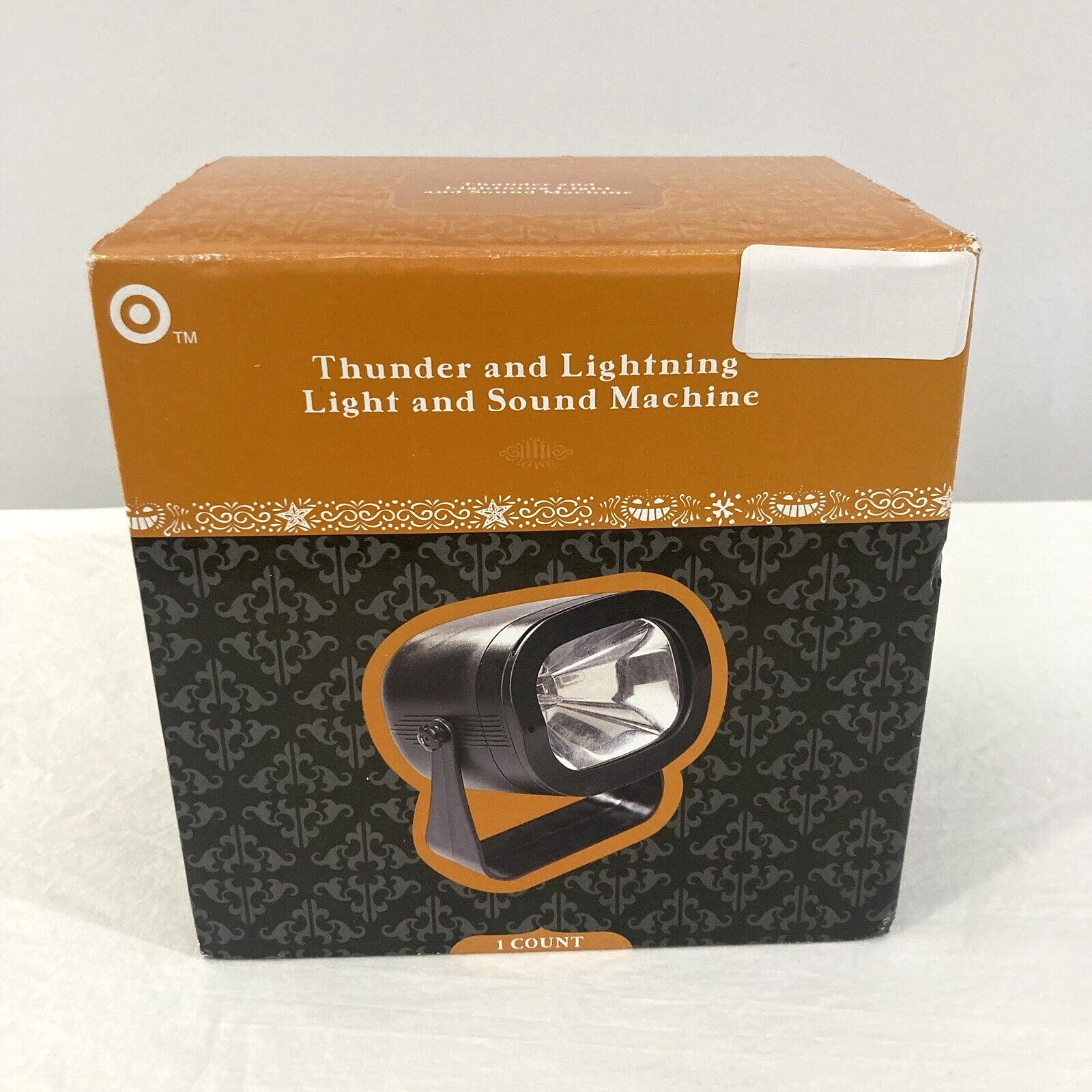 HALLOWEEN Thunder Lightning Light Sound Machine Adjustable Strobe Bracket Tested