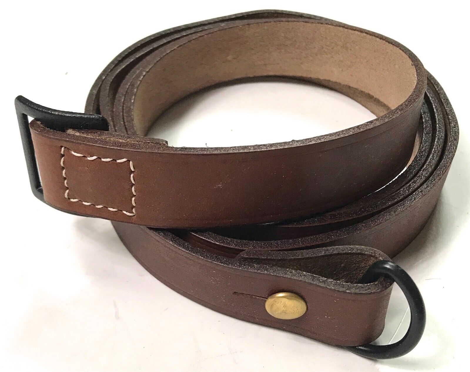 WWI FRENCH LEBEL 1890/92 1915 RIFLE LEATHER CARRY SLING-BROWN LEATHER