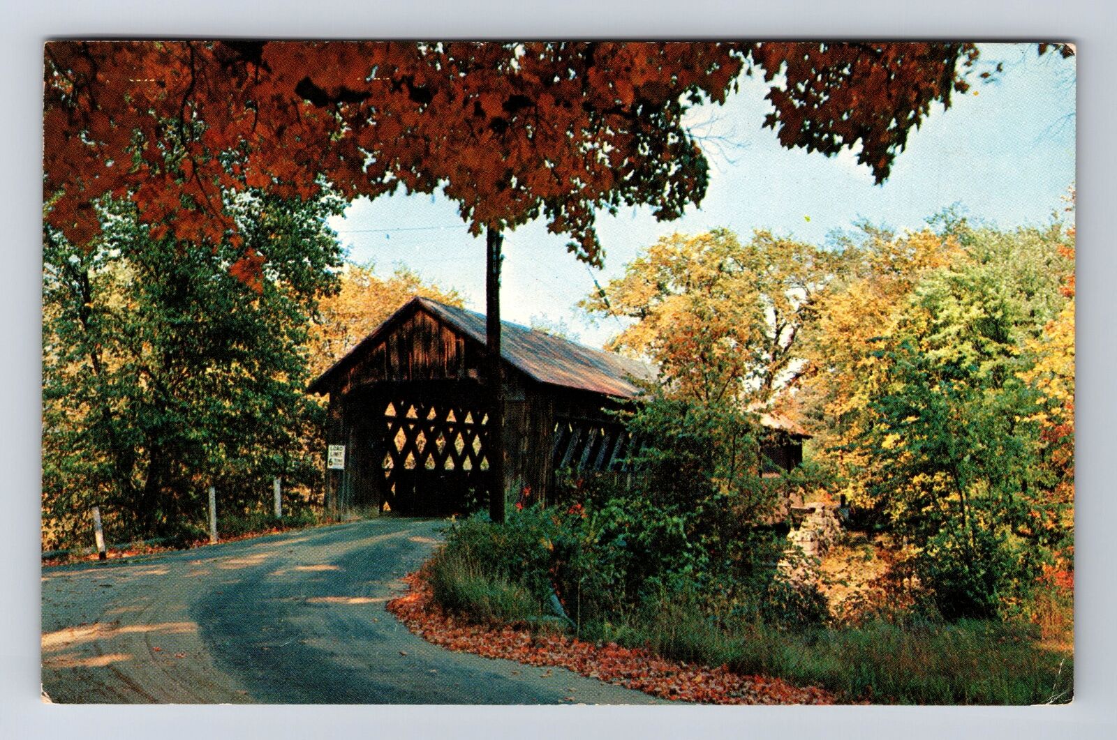 Winchester NH- New Hampshire, Bridge Crosses Ashuelot River, Vintage Postcard