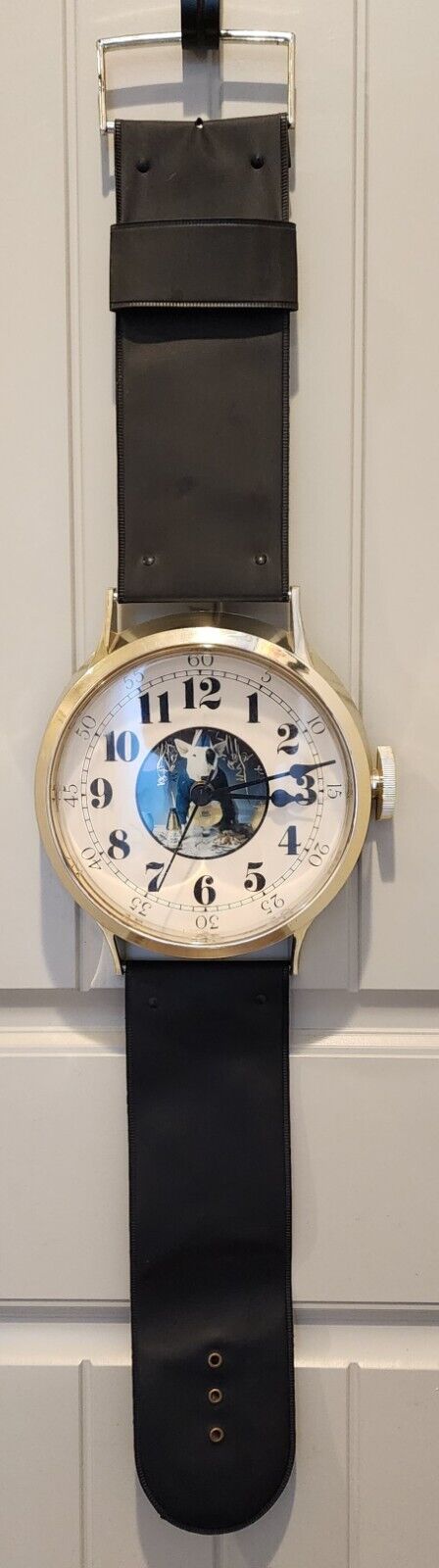 Rare Vintage 1980's Spuds MacKenzie Wall Clock Wristwatch Bud Light WORKS