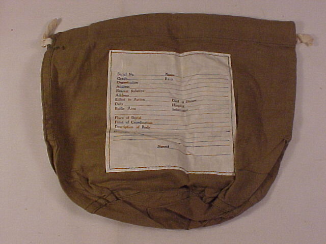 ORIG\'L, RARE & UNISSUED MINT WWI (?) KIA/DOW Personal Effects Bag SALE PRICED