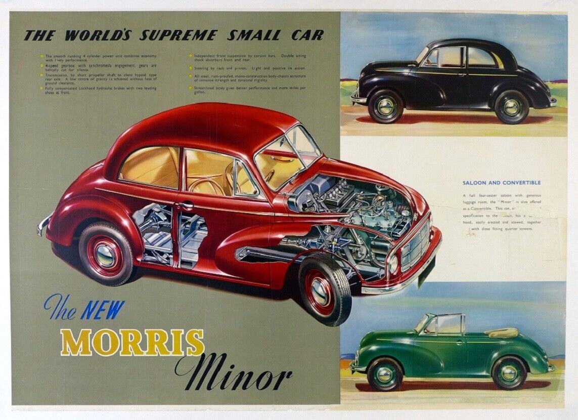 Morris  Minor  ORIGINAL Factory showroom poster #2
