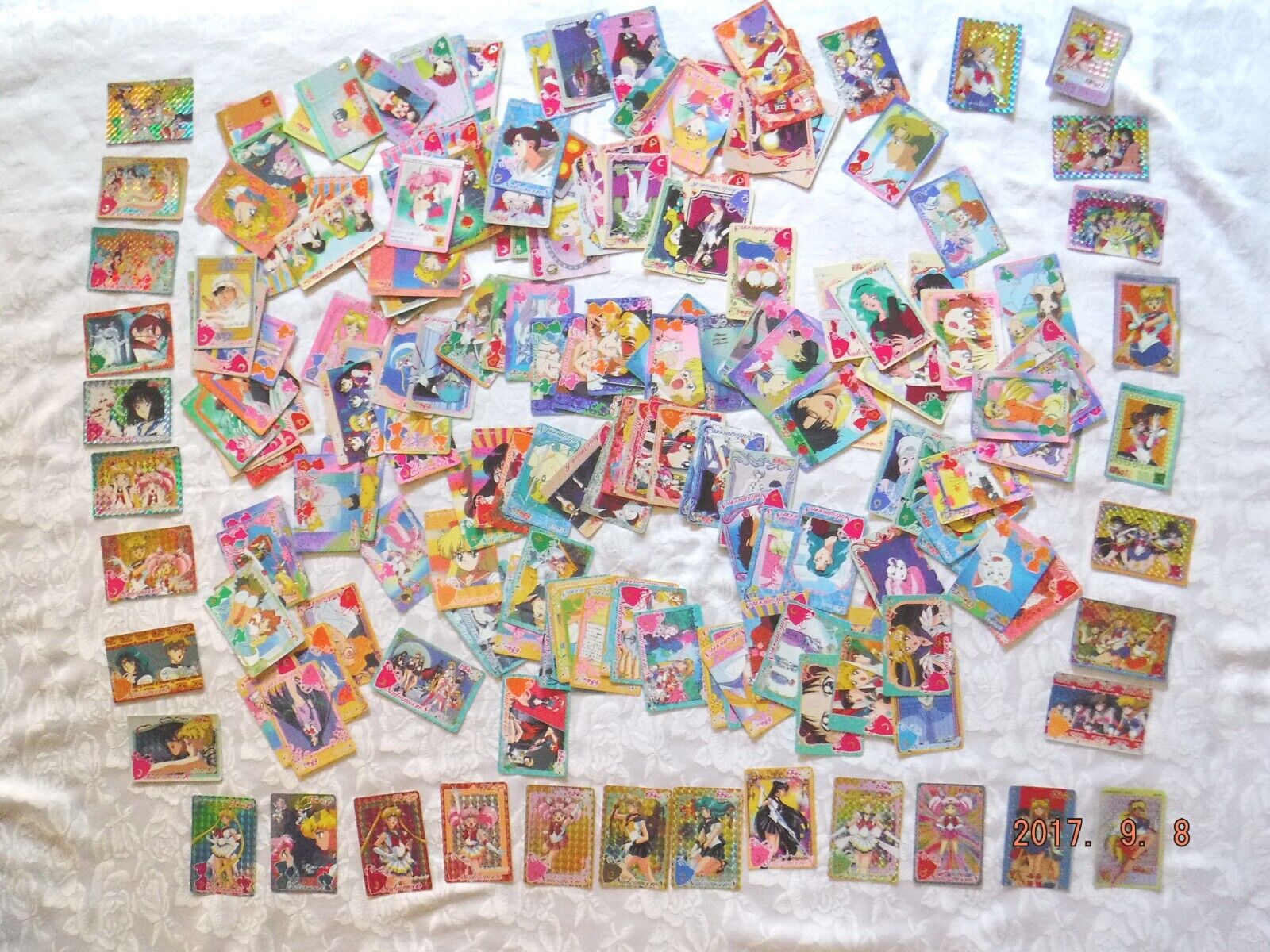 13 Vintage Sailor Moon Trading Cards LOT ဗ RANDOM Prism Foils