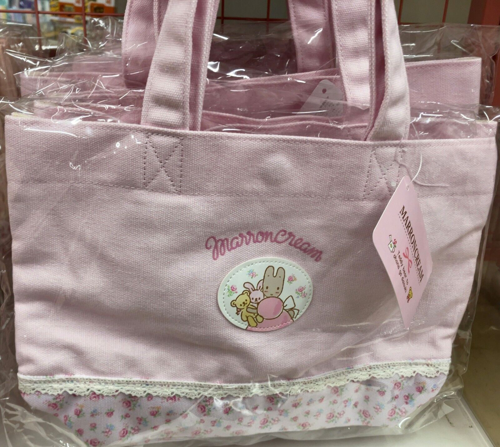 Sanrio Character MARRON CREAM Mini Tote Bag Pink Lunch Bag New Japan