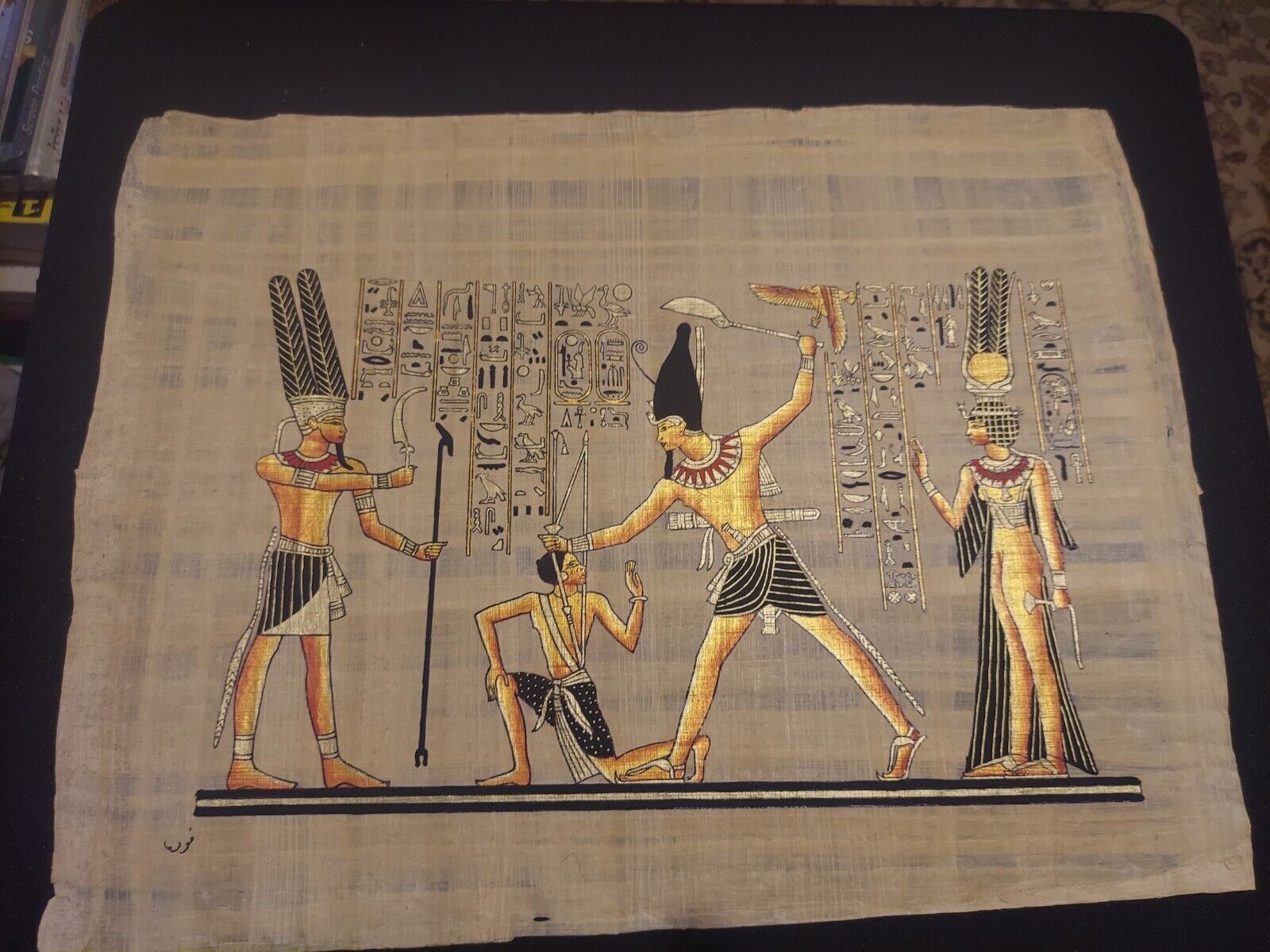 Handmade Egyptian Papyrus with vivid color designs.