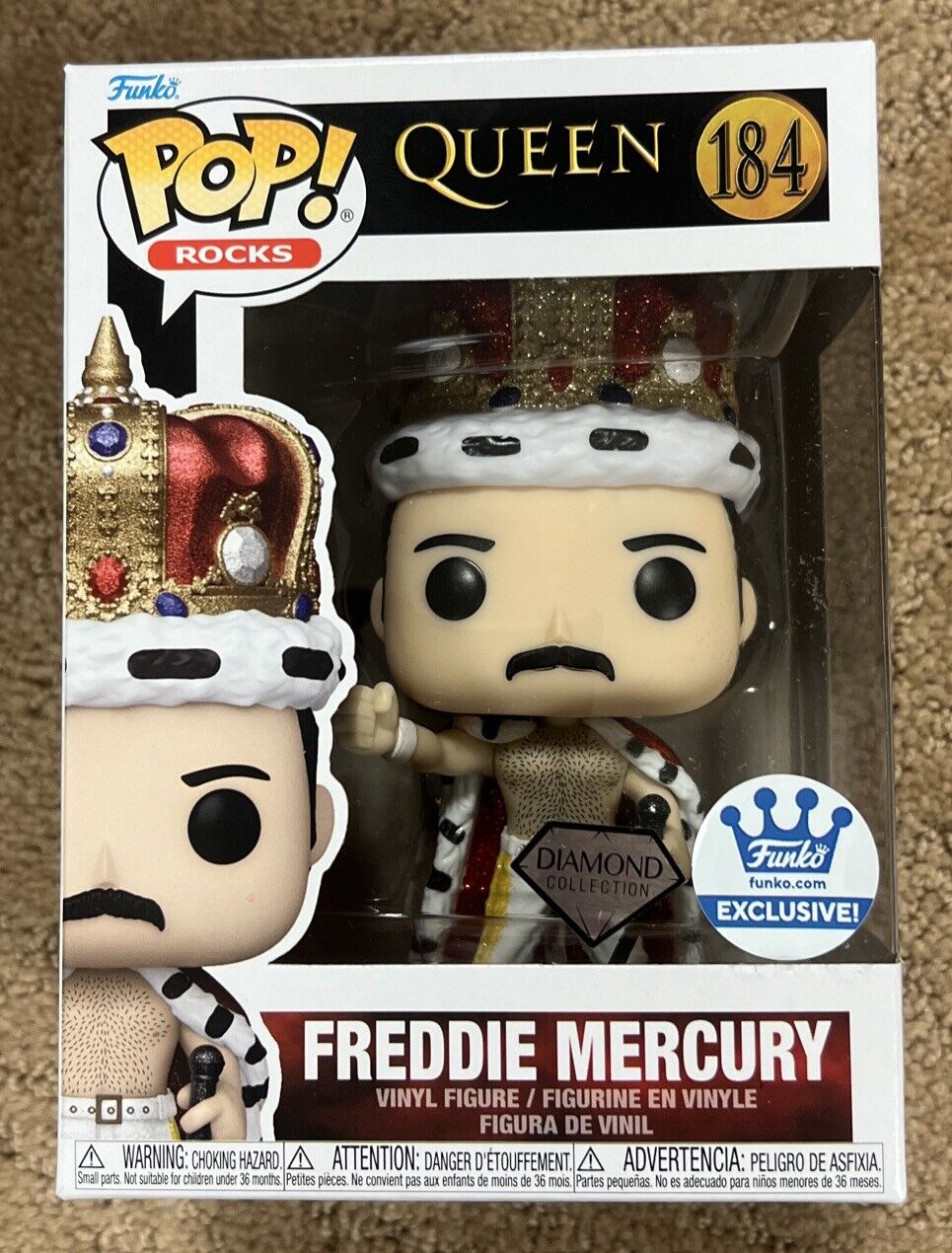 Funko Pop #184 Rocks Queen Freddie Mercury Funko Shop Exclusive Diamond
