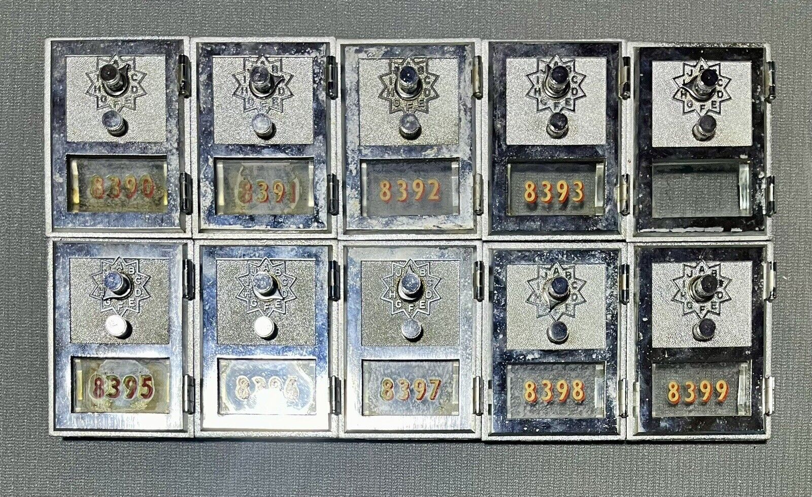 Lot Of 10 - USPS PO Mailbox Brass Postal Combo Door Lock 5”x 3 1/2”
