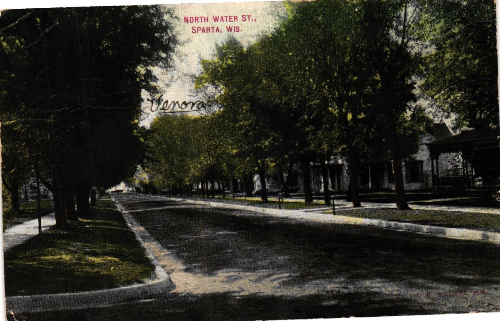 Vintage Postcard- . NORTH WATER SPARTA, WI. Posted 1910