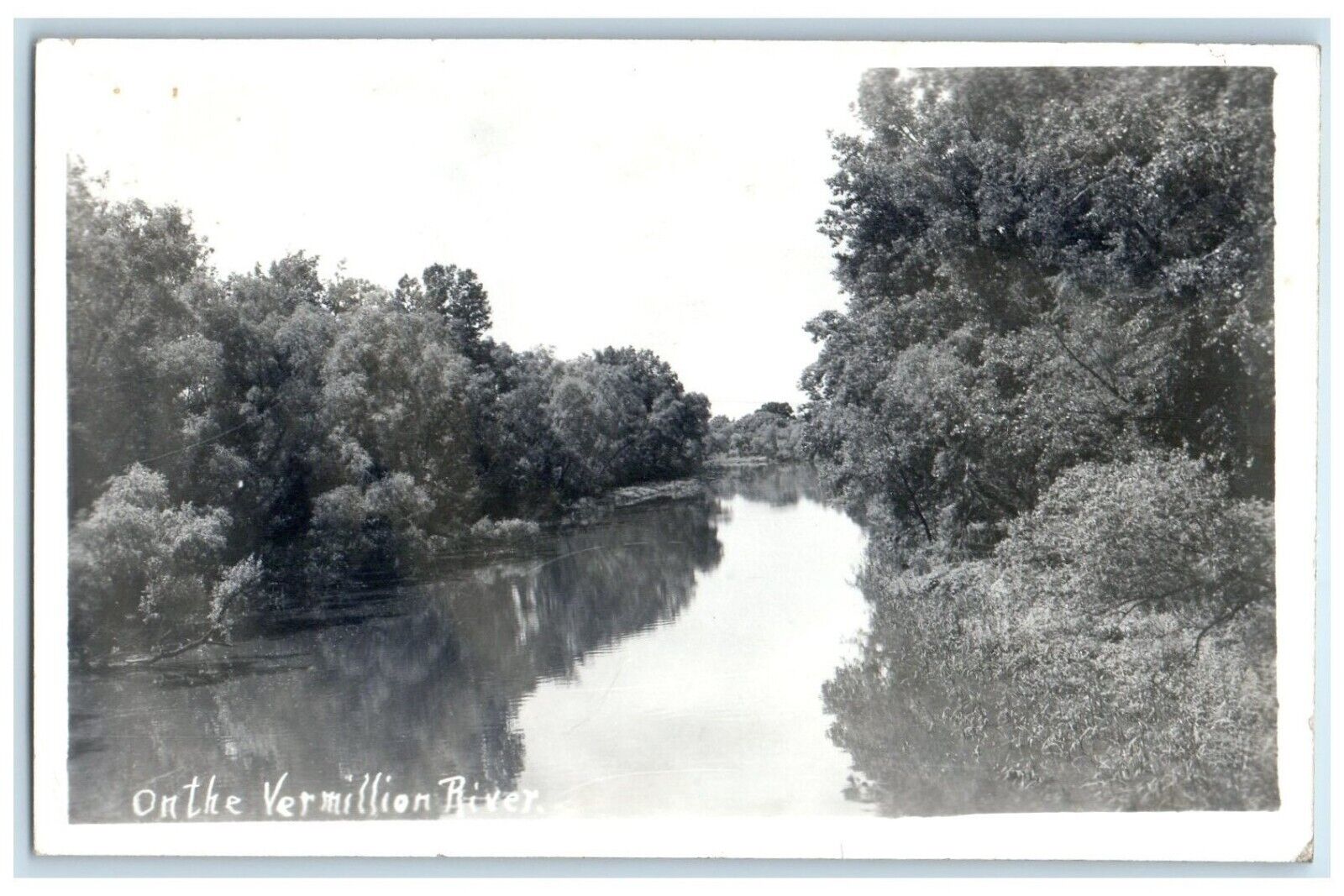 1948 View On The Vermillion River Vermillion SD RPPC Photo Vintage Postcard