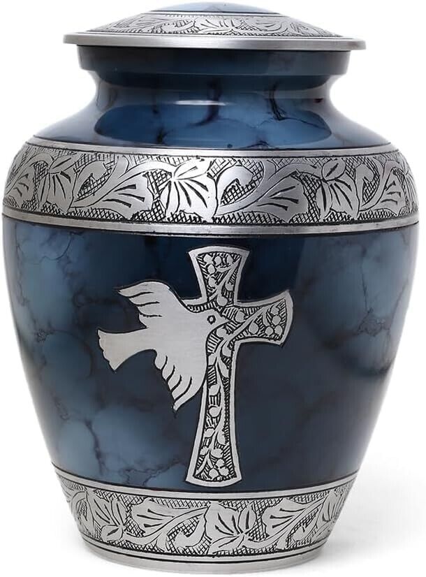 Cross With Pigeon Cremation Urn 10\