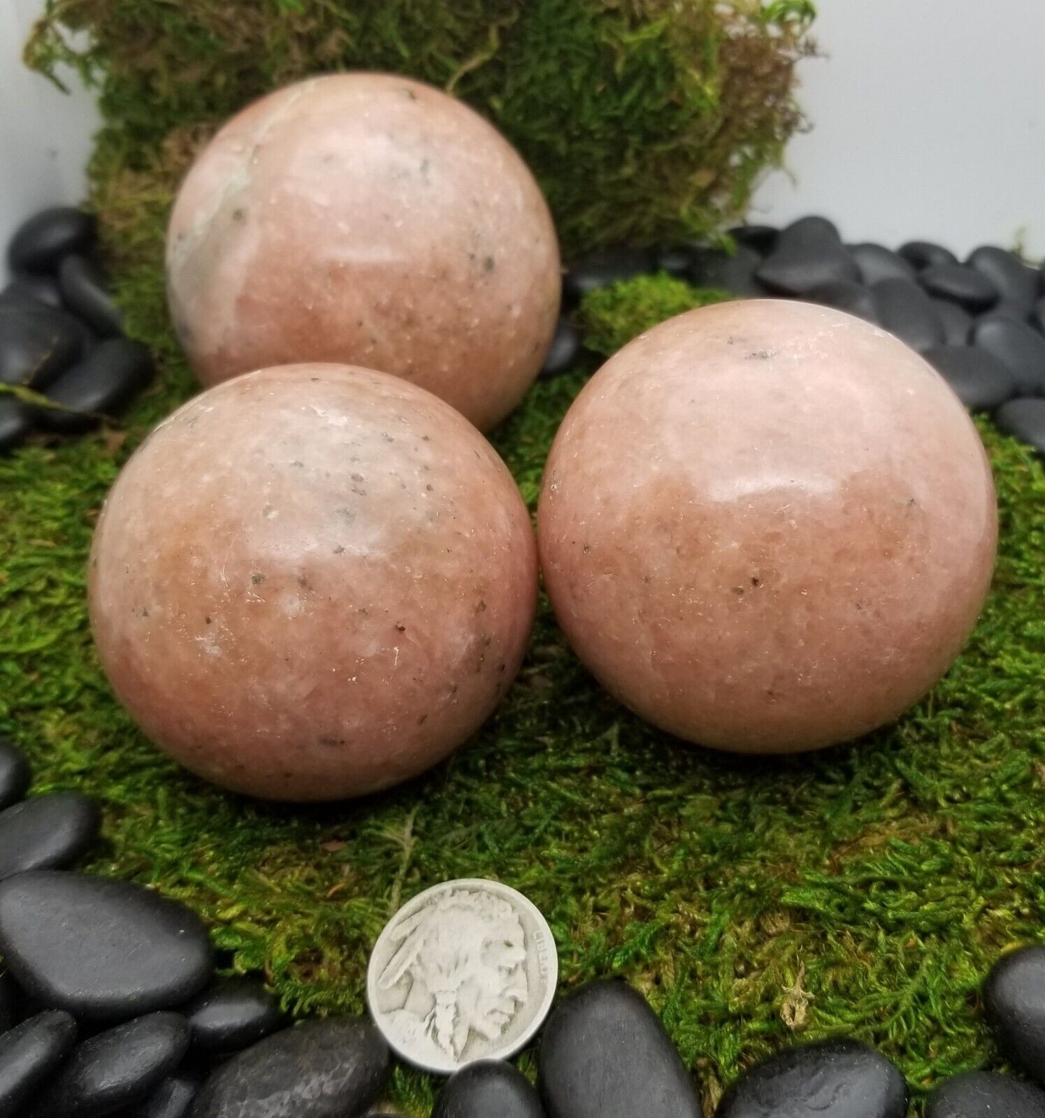 Peach Moonstone Sphere 50-60 mm (2-2.5\