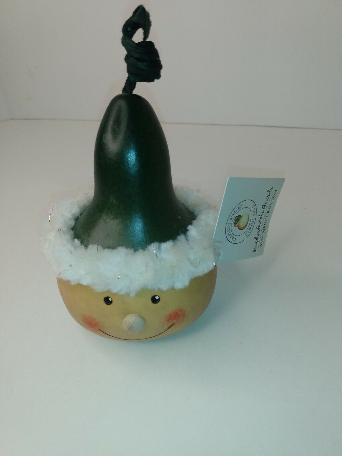 MB Gourd Christmas themed hand made gourd well made in good condition with hat