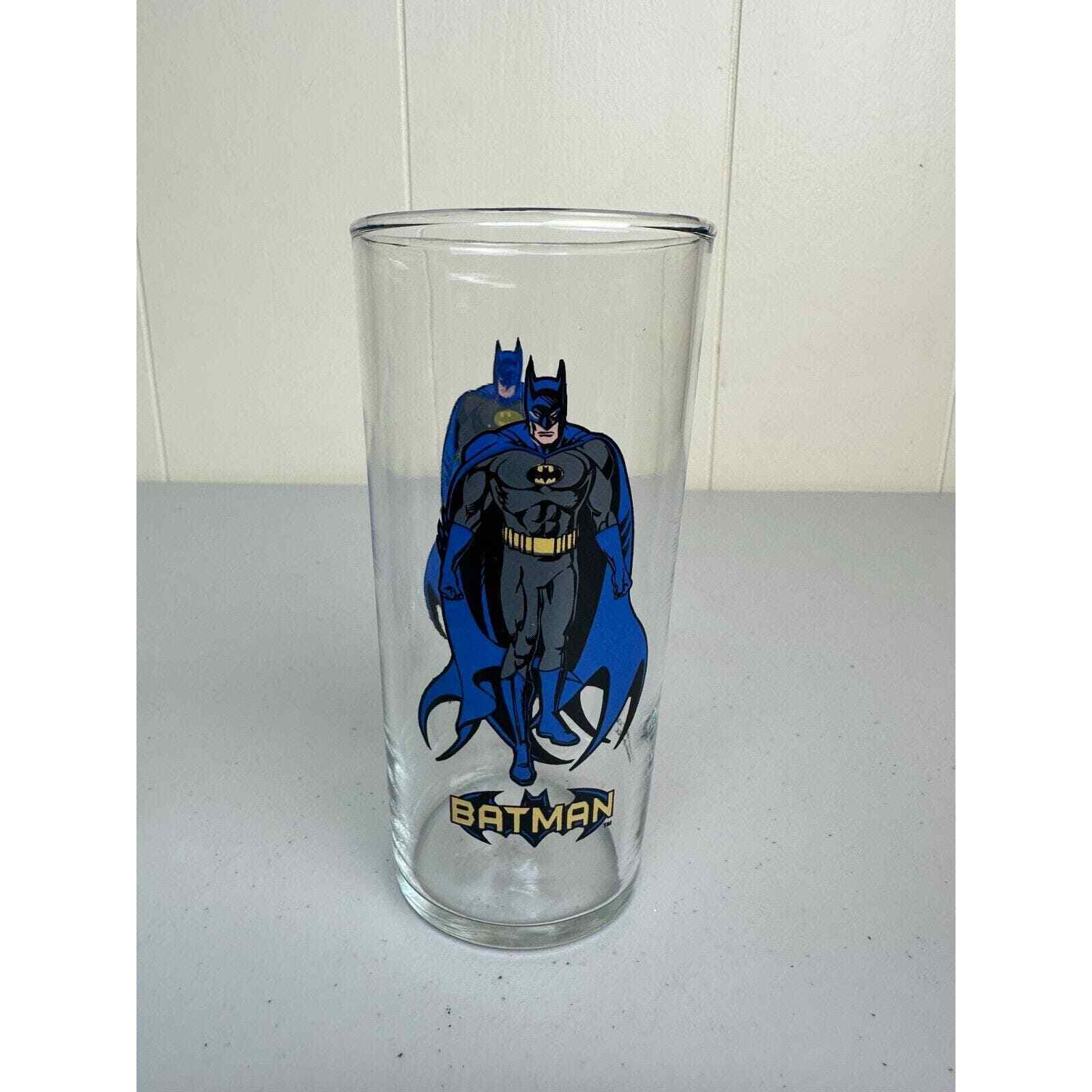 Vintage Batman Collectible Drinking Real Glass DC Comics 1999