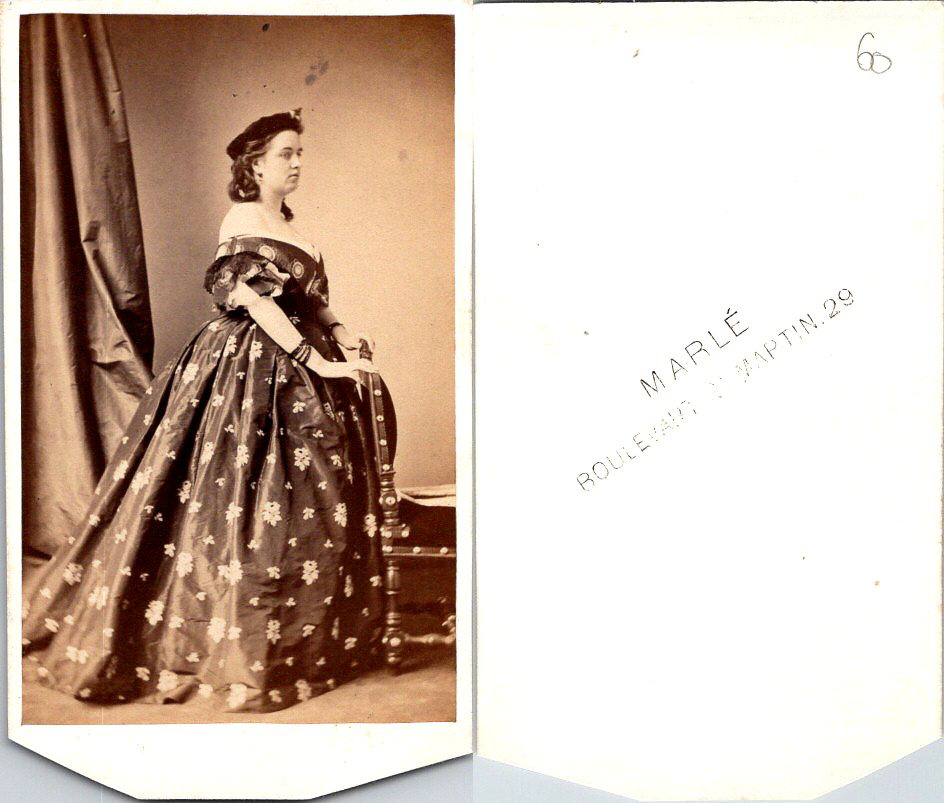 Marlé, Paris, Madame Bartholony Vintage CDV Albumen Business Card - CDV, ti