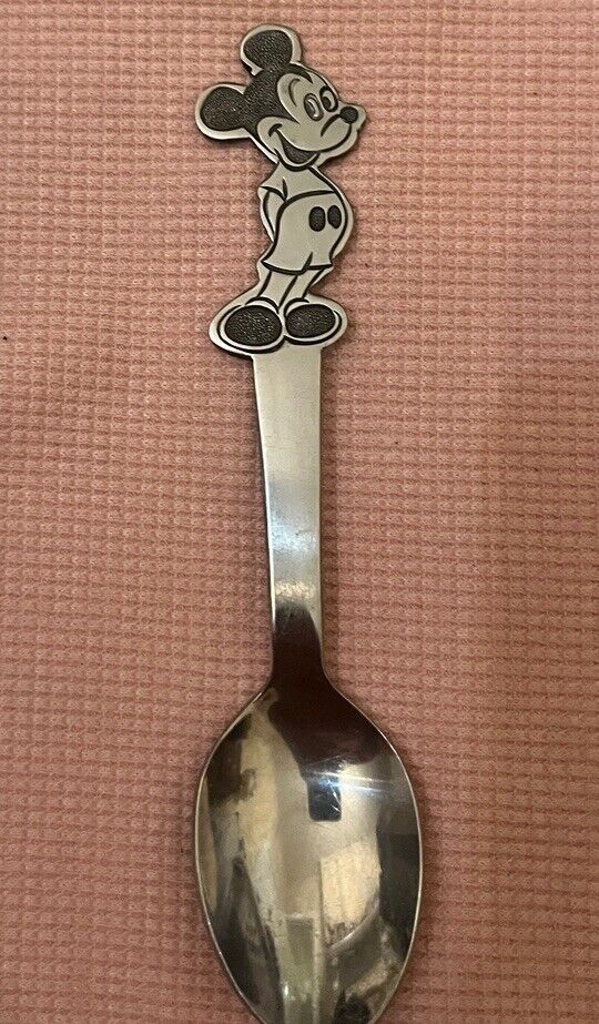Vintage Walt Disney  Mickey Mouse  Child Spoon Stainless Flatware Japan Vintage