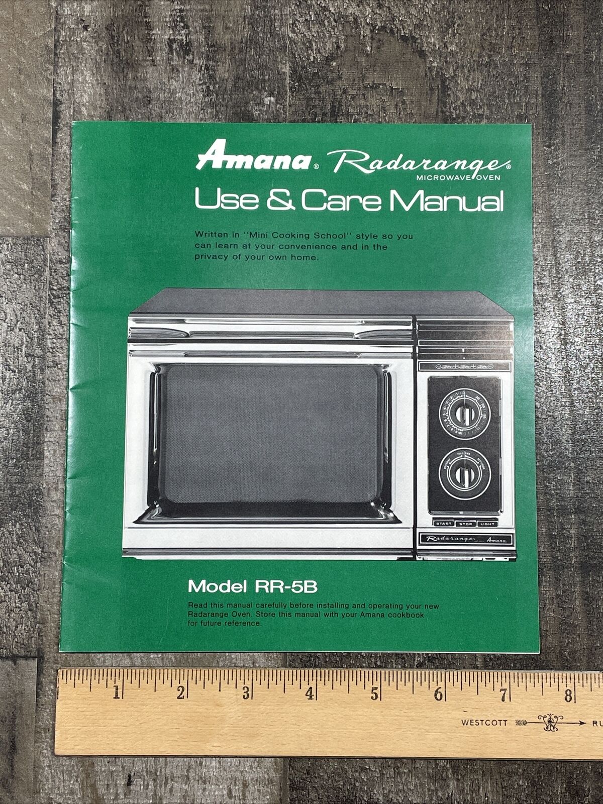 Vintage Amana Radarange Microwave Oven Use & Care Manual Model RR-5B RR5B 1981