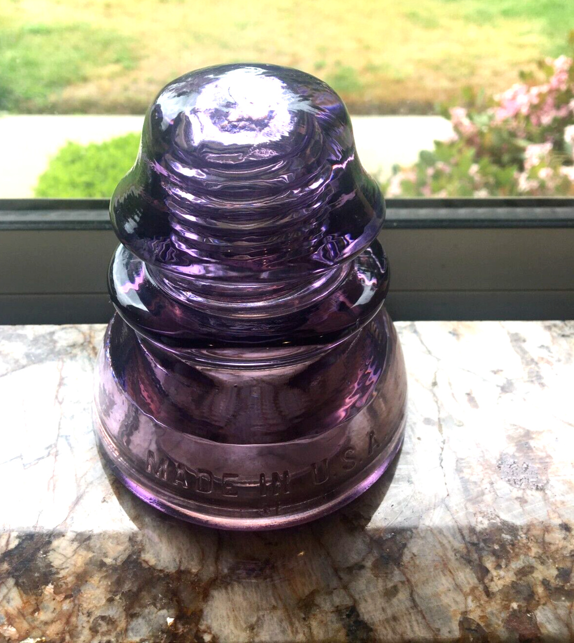 Whitall Tatum Co No. 1 Purple Glass Insulator Marked 31 Vintage USA