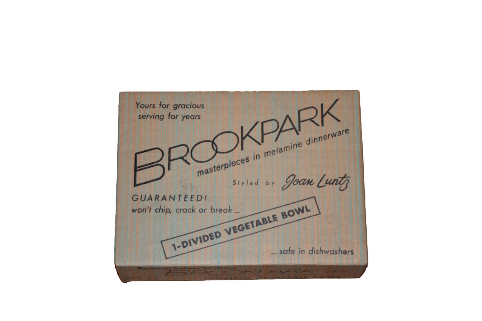 Vintage Brookpark Pink Melamine Divided Vegetable Bowl