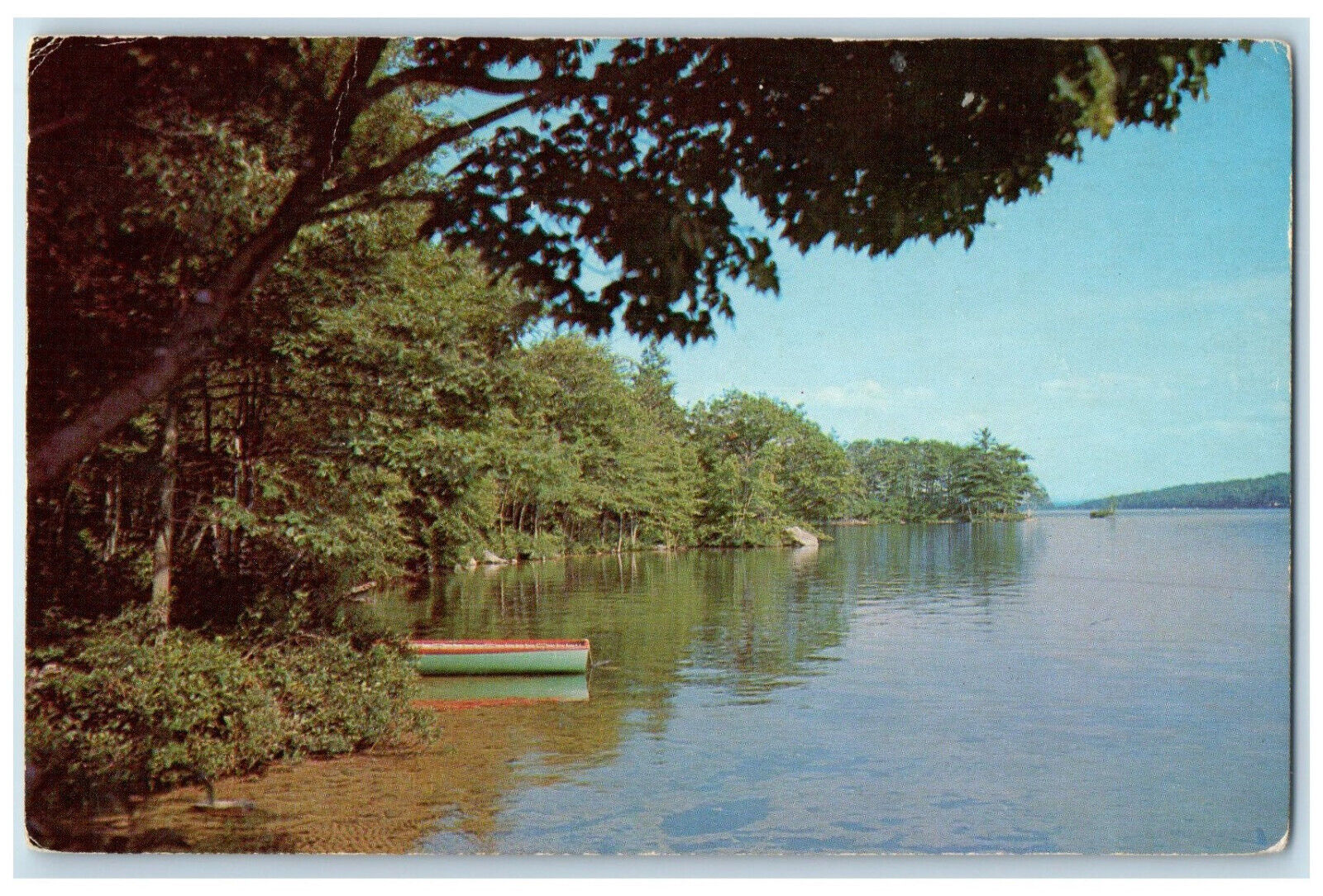 c1950\'s Boat in Landing Greetings from Monroe New York NY Posted Postcard