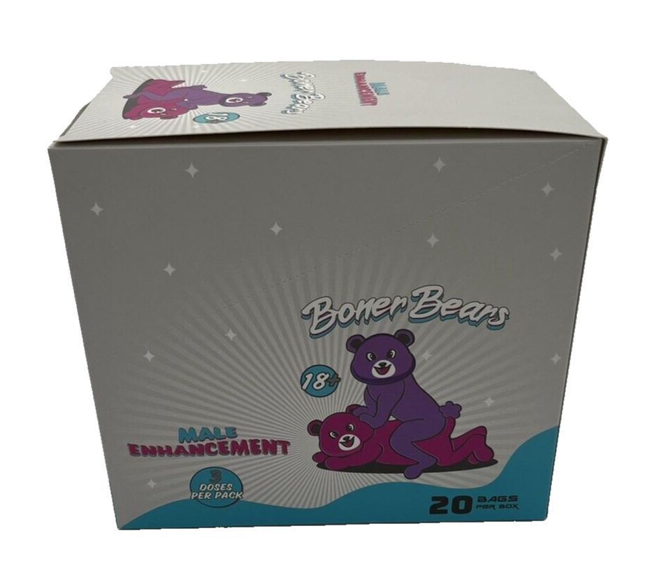 Boner Bear Male Enhancement 20Ct Box Gummies 3 Doses per Bag 20 Bags MAX EFFECT