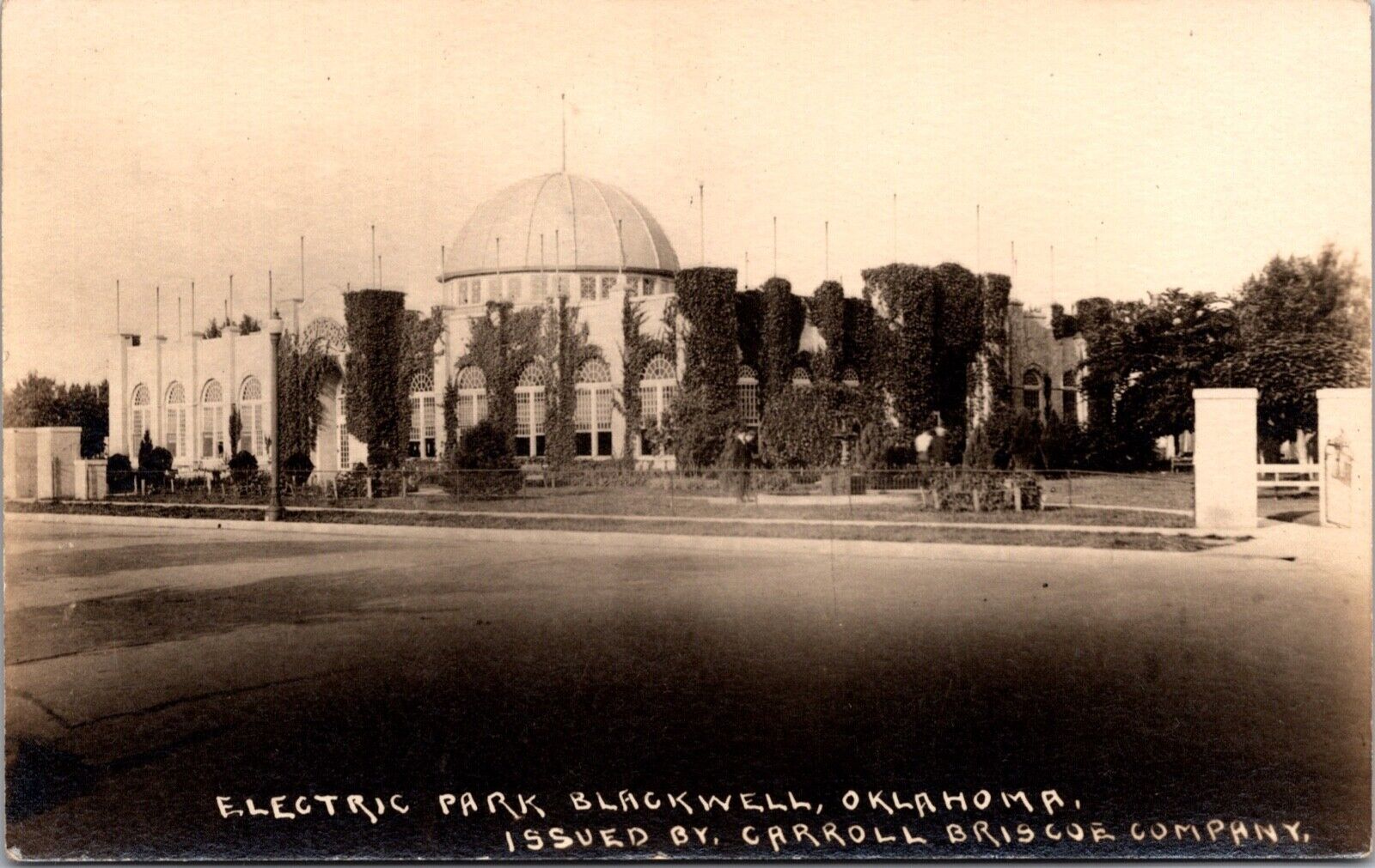 Real Photo Postcard Electric Park in Blackwell, Oklahoma