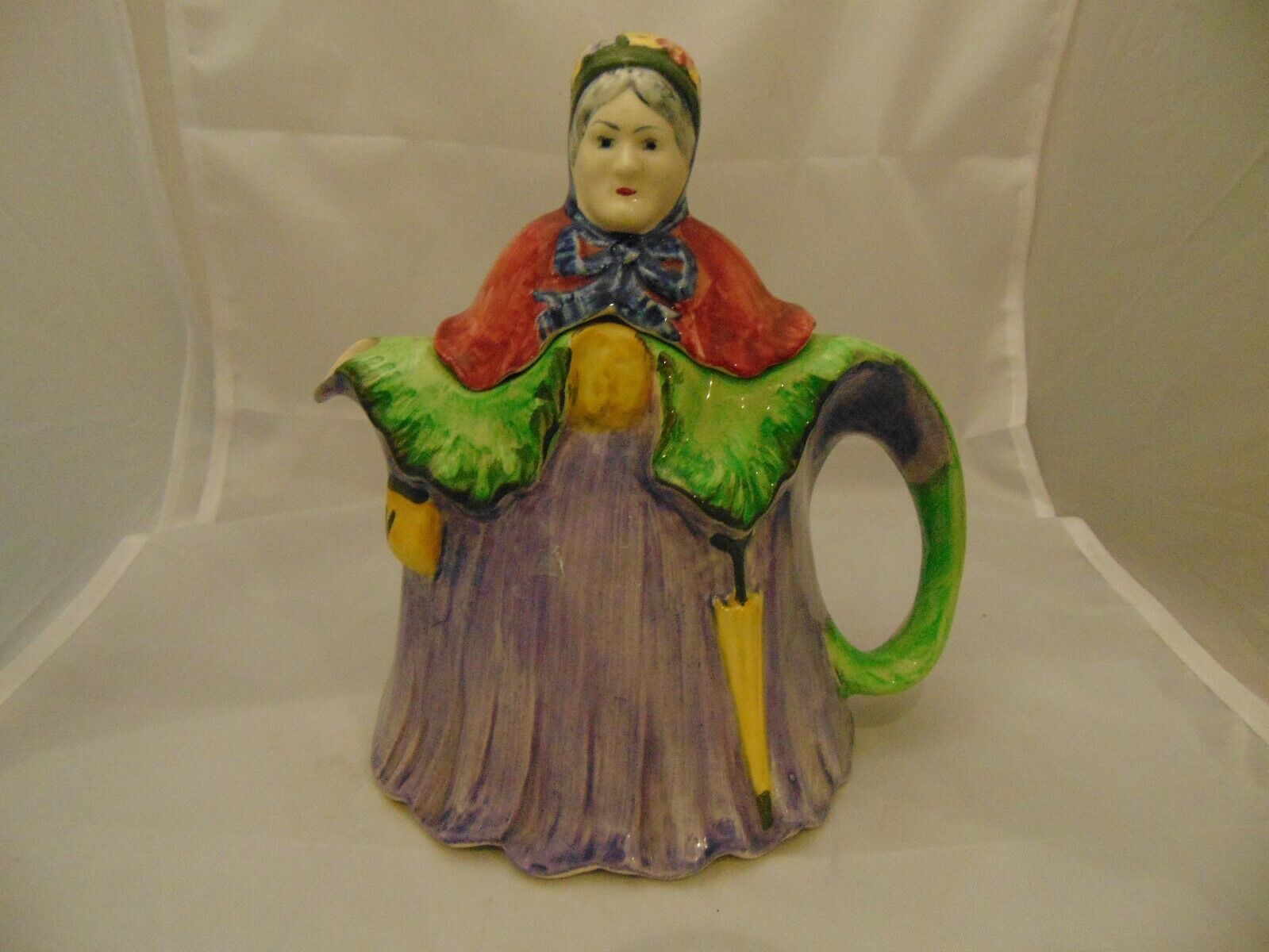 HJ Wood Little Old Lady Stoneware Vintage Tea Pot Made in England